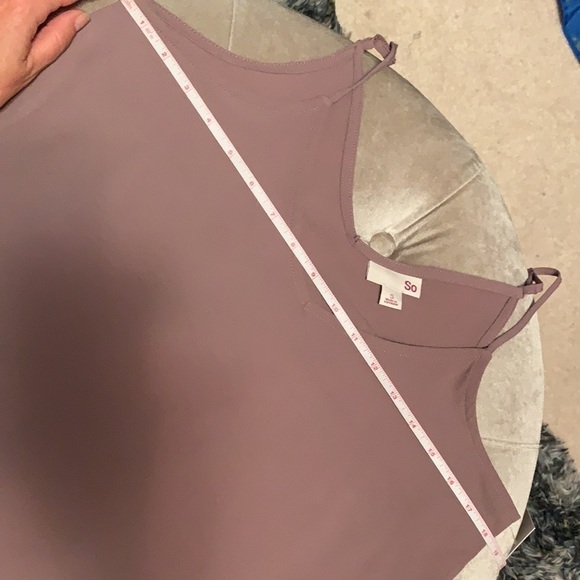So brand muted plum colored adjustable strap lose fitting cami, small - Picture 6 of 9
